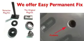 Omcp01 9xmarine Omc Cobra/king Cobra Sterndrive Do Not Open Permanent Water Passage Plug Fix