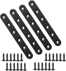 J7350b-4p Alise 6-1/5-inch Length Stainless Steel Flat Straight Brace 6-1/5 Inch Black