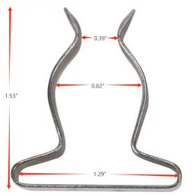 Yi-0047-04 Amarine Made 4x Boat Hook Stainless Steel Spring Clamp Holde Bracket Clip Marine #2