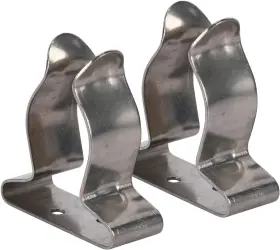 Yi-0047-04 Amarine Made 4x Boat Hook Stainless Steel Spring Clamp Holde Bracket Clip Marine #3