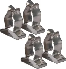Yi-0047-04 Amarine Made 4x Boat Hook Stainless Steel Spring Clamp Holde Bracket Clip Marine