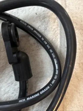 189246 Ancor Marine Battery Cable Assembly 2 Awg Wire 3/8 Stud Black 48 Inch With End Caps #2 189246 Ancor Marine Battery Cable Assembly 2 Awg Wire 3/8 Stud Black 48 Inch With End Caps #2