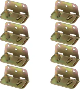18072005 Antrader Heavy Duty Wood Bed Rail Bracket Slat Connector Support - Brass Tone