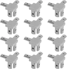 Az18080906 Antrader 12-pack 3-way End Corner Bracket Connector For T 2020 Series Silver