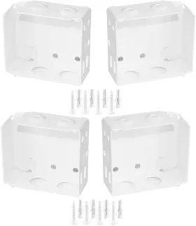 Apuxon 606184428601 4pcs Box Mounting Bracket 2sets For High Profile 2inch White
