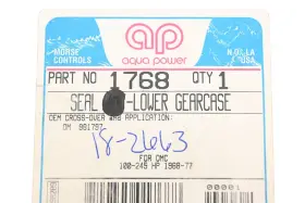 18-2663 Aqua Power 1768 Lower Gearcase Gasket Nos #3