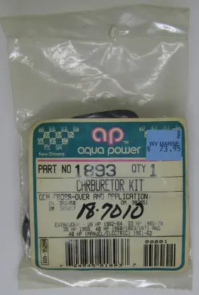 1893 Aqua Power New Marine Products Boat Carburetor Kit Part No