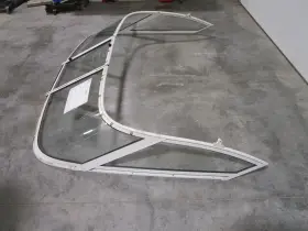 Gbp001989 Aquatron 1996 1800 Bow Rider Boat Windshield Window Glass Curved Walk Through #2