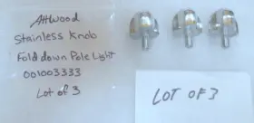 001003333 Attwood D4a Stainless Knob Fold Down Pole Light 3pcs New Boat Parts