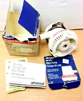4105-4 Attwood Vintage Mini King 500 Gph Bilge Water Pump #2