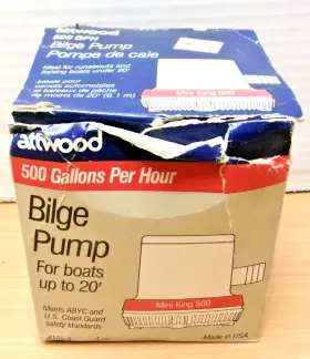 4105-4 Attwood Vintage Mini King 500 Gph Bilge Water Pump