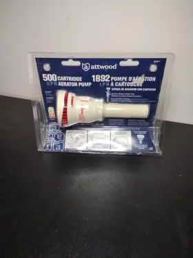 4643-7 Attwood Tsunami Aerator Pump - 500 Gph Cartridge 3/4 Inch Input Npt Threads #4643-7