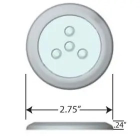 Attwood Marine 022697263209 6320w7 2.75 Inch Round Led Interior Exterior Light White Bezel