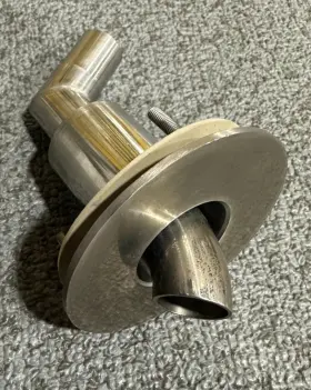 At0013 Autoterm 24mm Ss Curved Thru Hull Exhaust Fitting Without Hardware