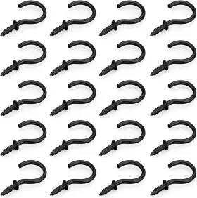 Al-2204041450 Axe Sickle Black 1 Inch Metal Cup Hook Screw 100pcs