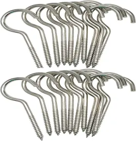 As-1909082038 Axe Sickle 3 Inch Heavy Duty Large Screw Hook Ceiling Cup Silver