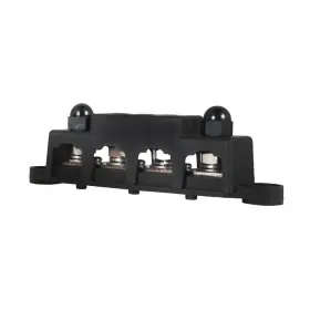 Bck100177k Backye 12v 250a Black 4 Post Busbar Bus Bar Power Distribution Block With Cover 5/16 Inch