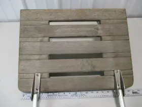 5811 Bayliner Marine Boat Teak Wood Swim Platform 20.75 Inch X 15.5 And 1 Step Ladder #2