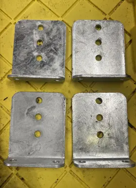 Best In Auto 847227012108 4 6 Inch X 5 Hot Dipped Galvanized L Type Boat Trailer New Bunk Board Brackets