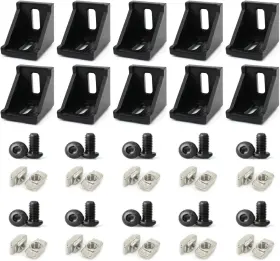 Tl-1502 Blccloy 10 Sets 1.5 Inch X 1515 Series Aluminum Extrusion 10set Black