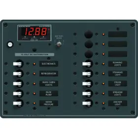 Blue Sea Systems 632085084035 8403 Dc Panel 13 Position With Multimeter