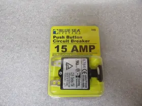 7056 Blue Sea Systems N6b Push Button Circuit Breaker 15 Amp Oem New Boat Parts