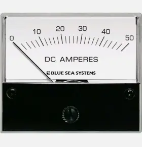 Blu-8022 Blue Sea Systems New Dc Analog Meters 8022 Ammeter And Shunt 0-50a