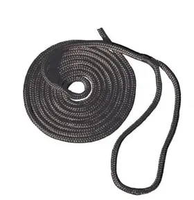 Be-co-52873-dp Boat Dock Solid Braid Line 3/8 Inch X25ft Nylon Black With Larger Webbing