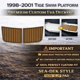 Tg-sp-1998-2001-eva-deck Boat Flooring / Deck Mat 1998-2001 Tige Swim Platform Eva Seadek Style Non Slip Pad