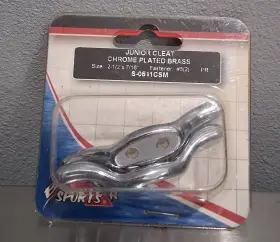 2506054101 Boater Sports 2 Piece Chrome Plated Brass Junior Cleats 2- 1/2 X 7/16