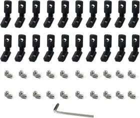 Am-xc5265 Boeray 20pcs 2020 Series Black T Slot L-shape Interior 2020s L Joint 20 Sets