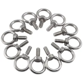 210731008 Bonsicoky 12pcs M6 Lifting Eye Bolts 304 Stainless Steel Male Thread