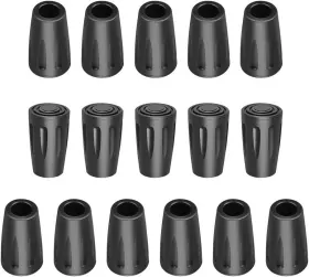 Bf-tt-150102 Bornfeel Hiking Pole Replacement Tips 16 Pack Rubber For Walking Plain Bottom