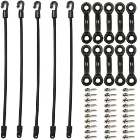 Kd-22 Borogo 5pcs Rod Tamer Strap Holder Deck Mount Connector 12 Inch Black