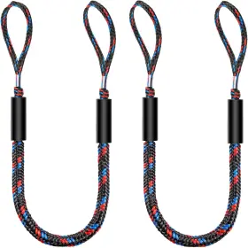 5333590775 Botepon Boat Bungee Dock Lines 4 Feet Stretches To 5 1/2 Pack Of 2