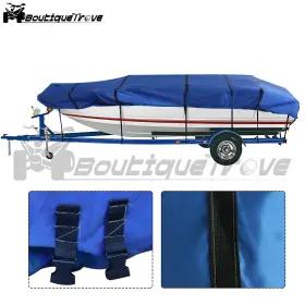 Bou3559800 Boutiquetrove 16ft Jon Boat Cover- Water Proof Heavy Duty Trailerable Cover-blue