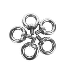 02-012-003 Brand Eowpower 5 Pieces M8 Male Thread Machinery Shoulder Lifting Ring Eye Bolts