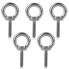 02-012-024 Brand Eowpower 5 Pieces Stainless Steel 304 1/4 Inch - 20 X 1 Lifting Ring