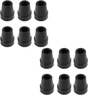 Budgetbundles 741573502392 Us 6-12 Pack 3/4 Inch Black Rubber Replacement Tip Cap For Hiking 12