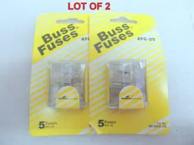 Atc-25 Bussmann Bp/atc-25 A25g Fuses 5-pack Lot Of 2 Oem New Factory Boat Parts