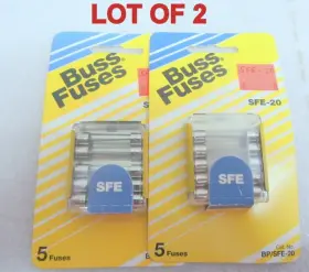 Sfe-20 Bussmann Bp/sfe-20 A25g Fuses 5-pack Lot Of 2 Oem New Factory Boat Parts