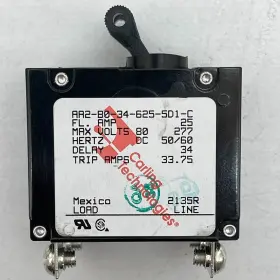 Aa2-b0-34-625-5d1-c Carling Switch Inc. Tech Magnetic Circuit Breaker 25 Amp 2 Pole