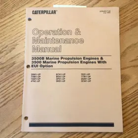 Sebu6917 Caterpillar Cat 3500b 3500 Eui Marine Engine Operation Maintenance Manual Guide