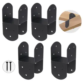 926567 Cdfyjhfdq 4 Pcs Inch X Deck Post Caps Tie Brackets Ineer Size 3.6 4x Black