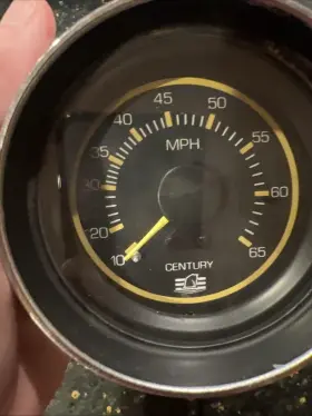 52612 Century Vintage Boat Medallion Speedometer 10-65