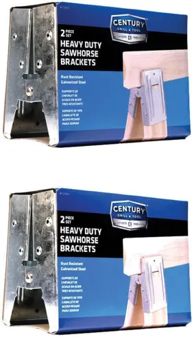 72994 Century Drill & Tool And 2x4 Sawhorse Brackets Set Of 4 Silver