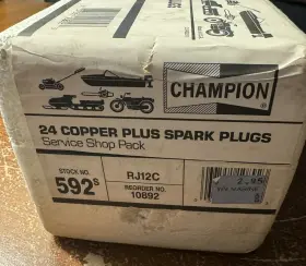 Rj12c Champion 037551108923 592s 24 Copper Plus Spark Plugs Service Shop Pack #2