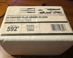 Rj12c Champion 037551108923 592s 24 Copper Plus Spark Plugs Service Shop Pack