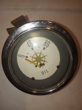 444528-b9 Chris Craft Wood Boat Oil Gauge Vintage Original Rare
