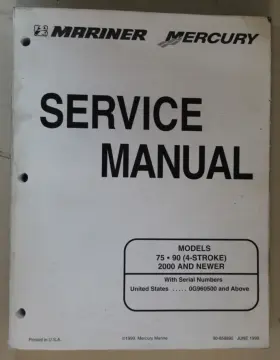 B710 Clymer Used Mercury/mariner Outboard Service Manual 75 90 4-stroke 2000 And Newer